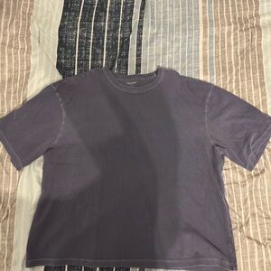 Old Navy Charcoal Gray Cropped T-Shirt